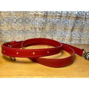Louis Vuitton Red Leather crossbody strap